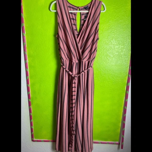 NWT PINK KNIT BELTED JUMPSUIT BY TORRID IN SIZE 3XL 22-24Women - Picture 3 of 12